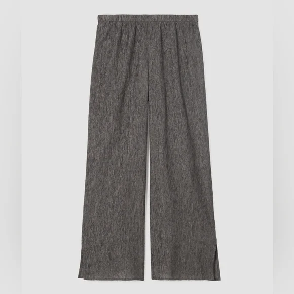 ✨ Eileen Fisher Woven Plissé Wide-Leg Pants. New! Size Medium. - Picture 5 of 15